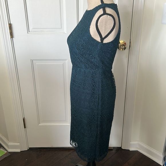 LOFT OUTLET TEAL LACE DRESS - Picture 8 of 13